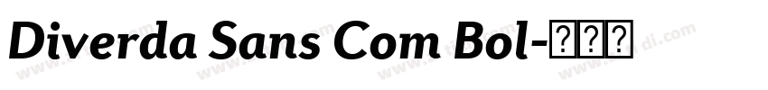 Diverda Sans Com Bol字体转换